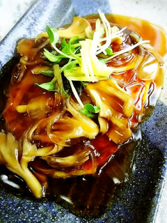 絶品ヘルシー豆腐ハンバーグきのこあんかけ-レシピのメイン写真