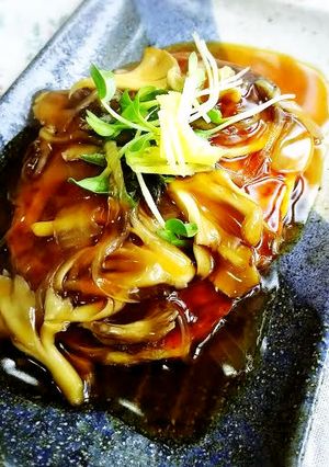 絶品ヘルシー豆腐ハンバーグきのこあんかけ-レシピのメイン写真