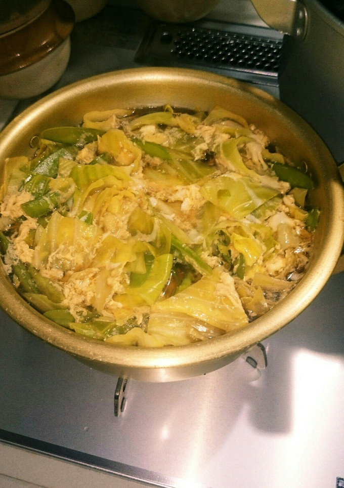 キャベツ消費に‼卵と絹さやのくたくた煮-レシピのメイン写真