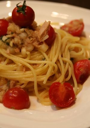 ぷちツナぽん♪で冷製パスタ-レシピのメイン写真