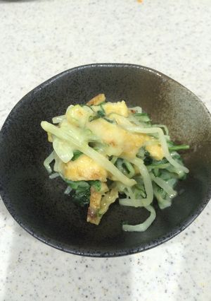 簡単!水菜とおあげさんのぬた-レシピのメイン写真