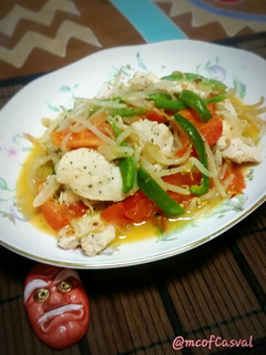 節約!鶏むね肉とトマトが入った野菜炒め-レシピのメイン写真
