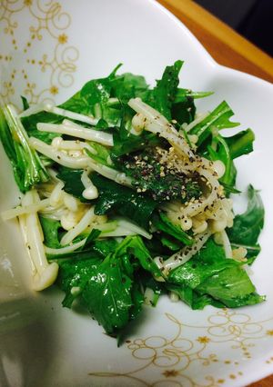 水菜サラダ☆ドレッシング炒め和え-レシピのメイン写真
