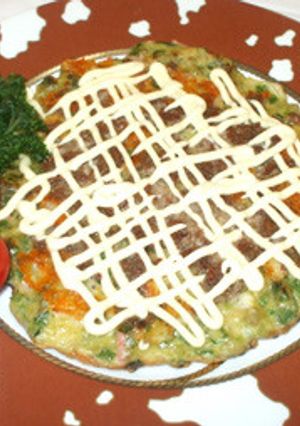 お好み焼♪餃子のたね残りアレンジリメイク-レシピのメイン写真
