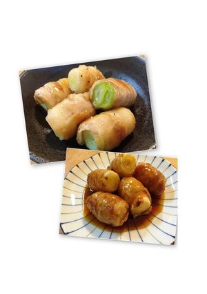 白ネギと豚肉のコロコロ焼き♪-レシピのメイン写真