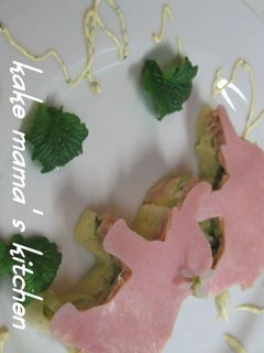 型抜き♡♥トリプルサンドサラダ-レシピのメイン写真
