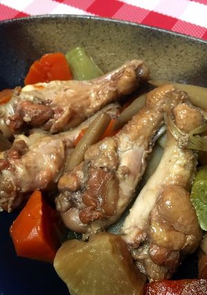 手羽元と根菜の煮物☆黄金タレ-レシピのメイン写真