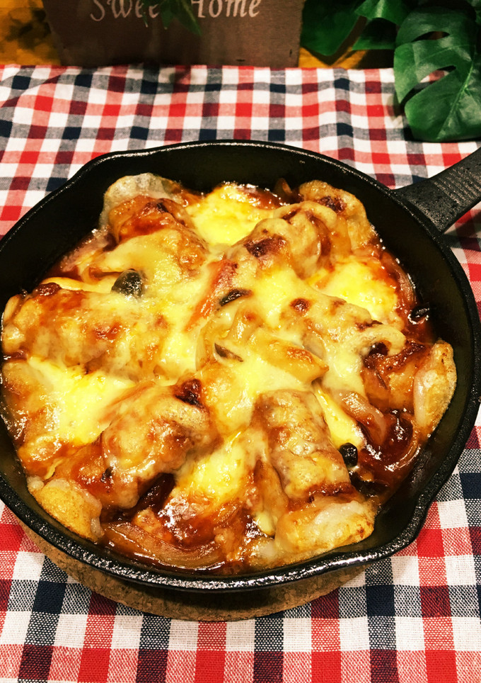 とろ〜り♡トッポギ風肉巻き餅グラタン-レシピのメイン写真