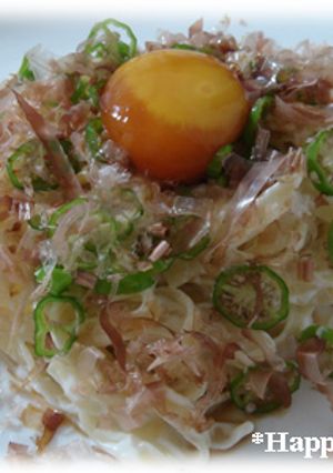 ししとう鰹節deクリーミー黄味醤油パスタ-レシピのメイン写真