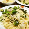 菜の花と芽キャベツのツナパスタ