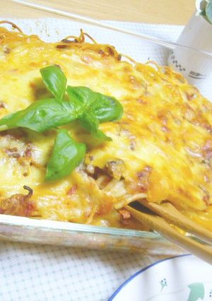 Wソースが絶妙!!ラザニア風焼きスパ-レシピのメイン写真