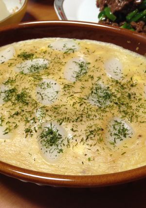トックと長芋のふんわり焼き。チーズ入り♪-レシピのメイン写真