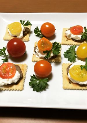 いぶりがっことクリームチーズのカナッペ-レシピのメイン写真
