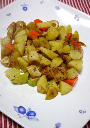 簡単！新じゃがと野菜の味噌マヨ炒め-レシピのメイン写真