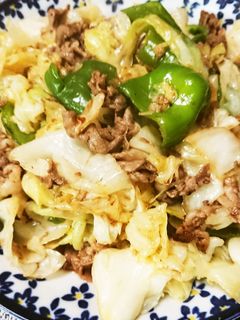 キャベツと牛肉のオイスターソース炒め-レシピのメイン写真