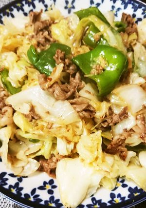 キャベツと牛肉のオイスターソース炒め-レシピのメイン写真