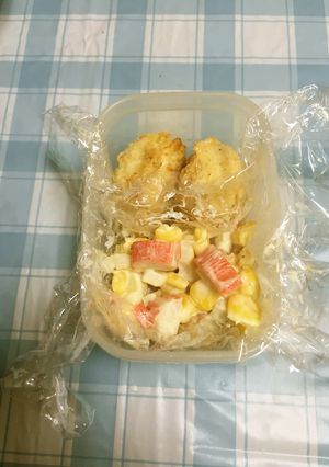 【赤・黄】マヨコーン＋竹輪・カニカマ-レシピのメイン写真