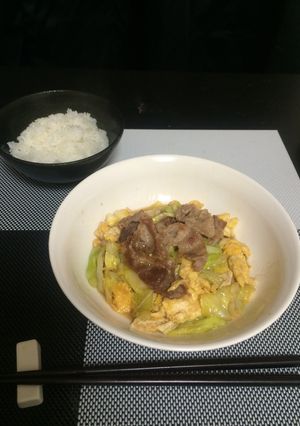 春キャベツと豚肉の中華風玉子炒め-レシピのメイン写真