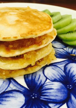 おしゃれなパンケーキ♡りんごのコンポート-レシピのメイン写真