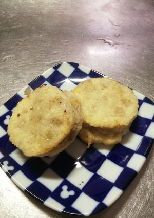 天ぷら衣で☆蓮根のはさみ揚げ-レシピのメイン写真