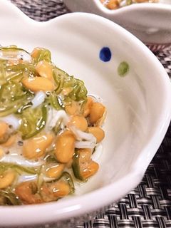 カルシウム豊富★しらすとめかぶの納豆和え-レシピのメイン写真