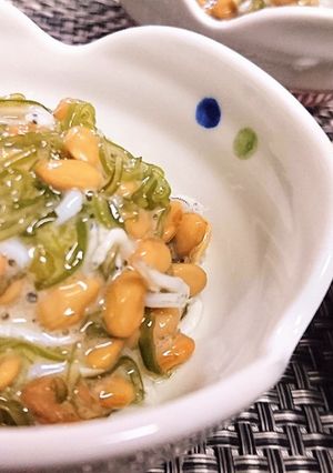 カルシウム豊富★しらすとめかぶの納豆和え-レシピのメイン写真