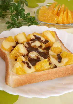 八朔☆とろ～りチーズチョコトースト-レシピのメイン写真