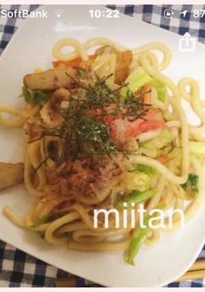 さつま揚げが決め手！胡麻油香る焼うどん-レシピのメイン写真