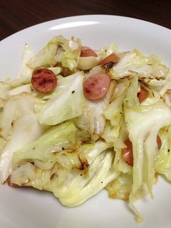 キャベツとウインナーの簡単炒め-レシピのメイン写真
