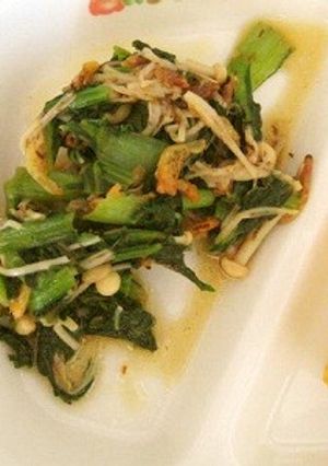 小松菜と桜エビの炒め物　★宇都宮給食-レシピのメイン写真
