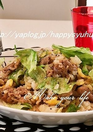 焼肉のタレdeレタス☆チャーハン-レシピのメイン写真