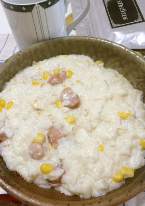 明治美味しい牛乳と残りごはんでリゾット-レシピのメイン写真
