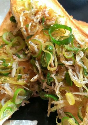 九条ネギとちりめんトースト-レシピのメイン写真