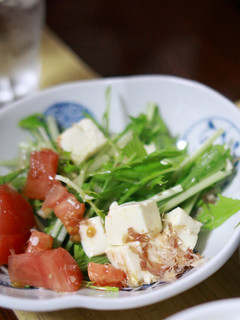 水菜&トマトの冷奴サラダ-レシピのメイン写真