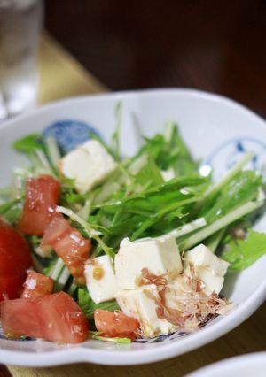 水菜&トマトの冷奴サラダ-レシピのメイン写真