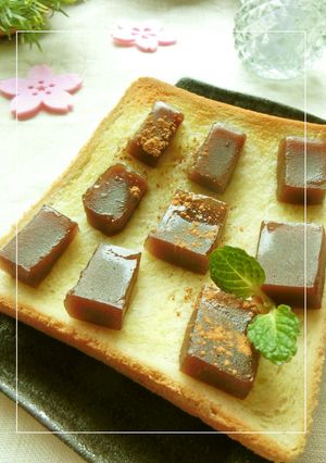 福井発❀バター風味の水ようかんトースト-レシピのメイン写真