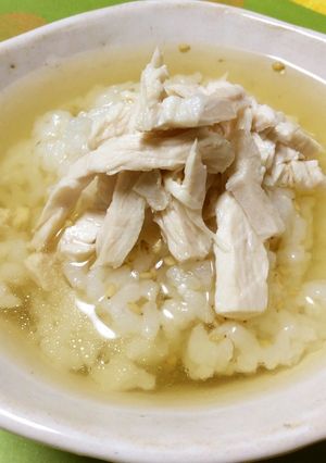 茹で鶏のスープで鶏だし茶漬け-レシピのメイン写真
