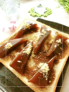 バター風味*塩きなこ水ようかんトースト-レシピのメイン写真
