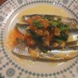 イワシのトマト煮、菜の花添え♪