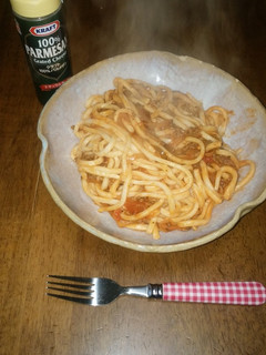 昨夜のミートソースでミートうどん-レシピのメイン写真