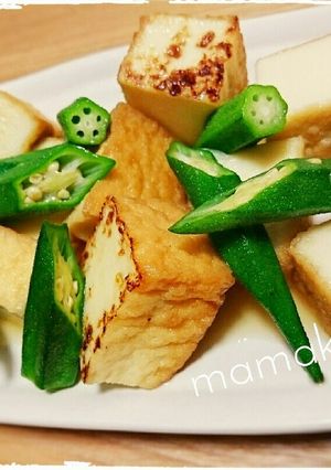 簡単！厚揚げとオクラの炒めもの-レシピのメイン写真