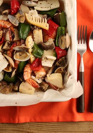 中華風 海鮮ぎゅうぎゅう焼き-レシピのメイン写真