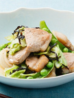 カナダポークと春野菜の塩昆布炒め-レシピのメイン写真