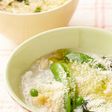 たまごスープリゾット~春豆を添えて