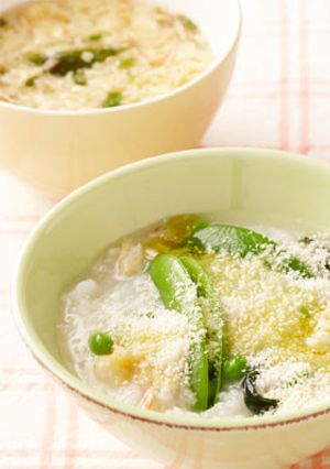 たまごスープリゾット~春豆を添えて-レシピのメイン写真
