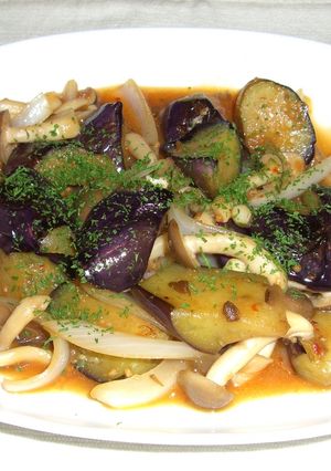 すっぱ美味しい☆パスタソースで茄子炒め♪-レシピのメイン写真