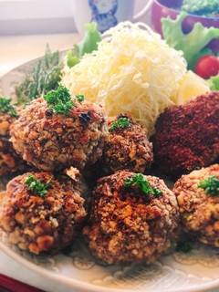 低糖質なナッツ衣で!豚こま肉の胡桃カツ-レシピのメイン写真
