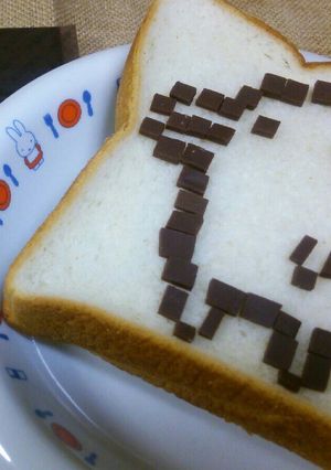 スライス生チョコレートでドット絵デコ✏-レシピのメイン写真
