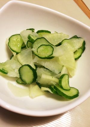簡単!3ステップで胡瓜と大根の甘酢和え☆-レシピのメイン写真