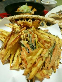薩摩芋と人参とニラのかき揚げ。-レシピのメイン写真